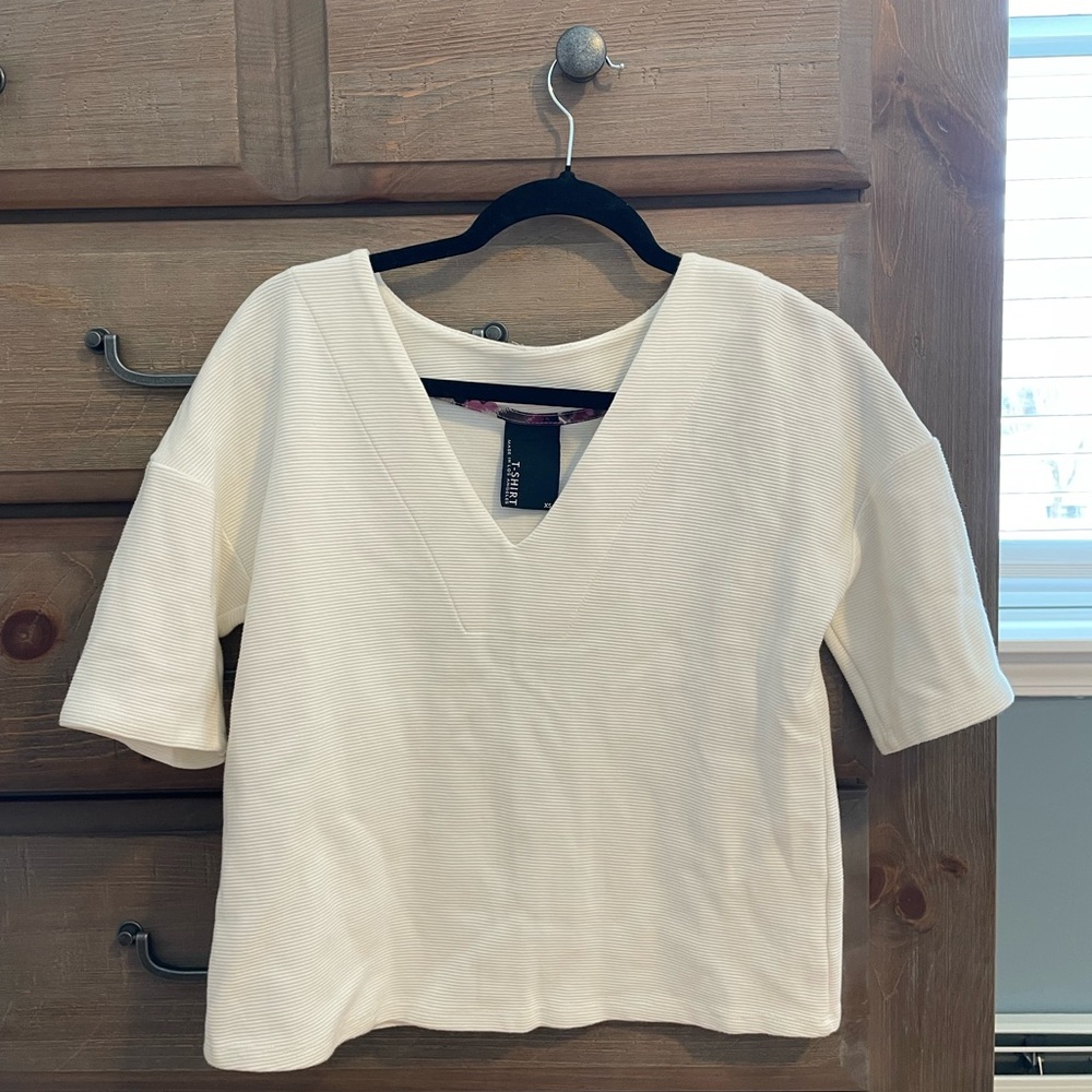 Anthropologie Dolan Women's ribbed white shirt size xs